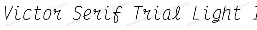 Victor Serif Trial Light Italic字体转换